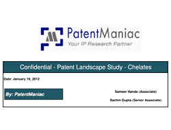 Patent Landscape Analysis